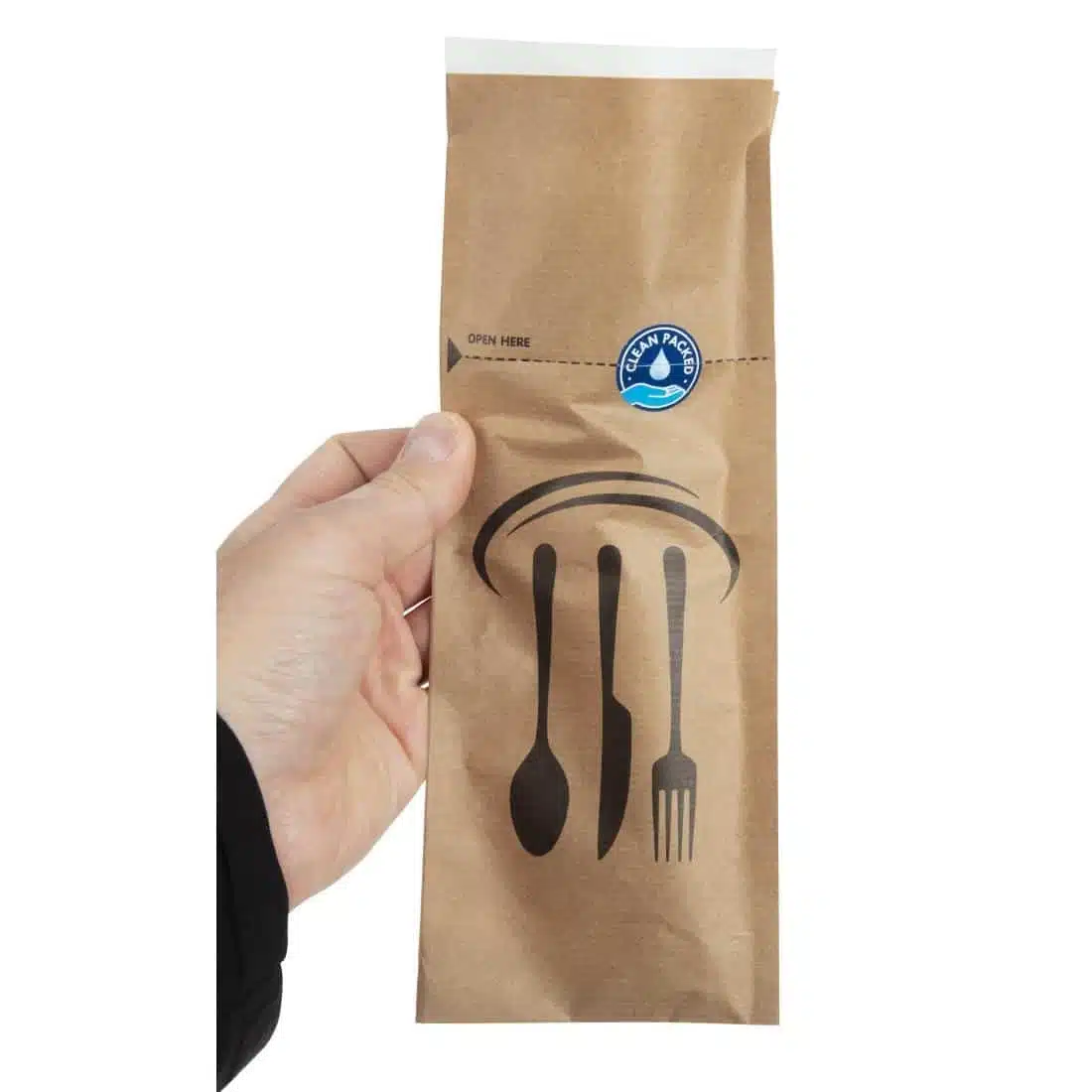 Kraft Recyclable Sealable Paper Cutlery Bags (Pack of 2000) - Image 7