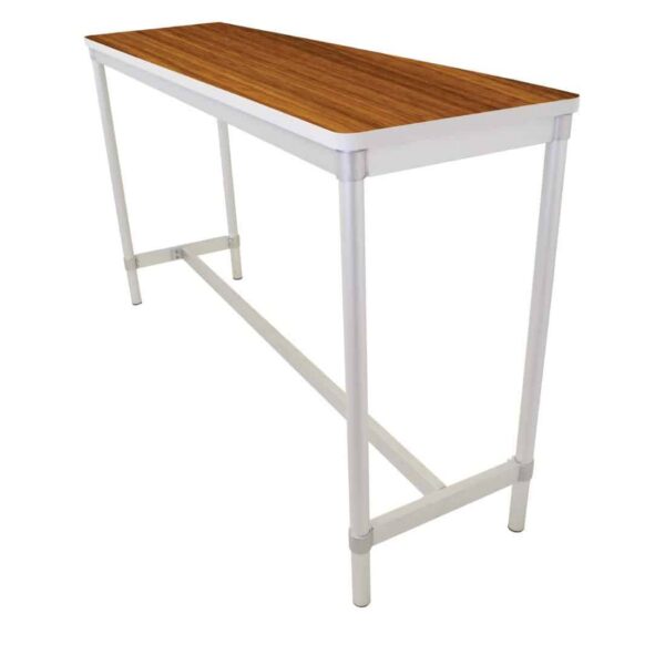 Gopak Enviro Indoor Teak Effect Rectangle Poseur Table 1800mm - Image 2