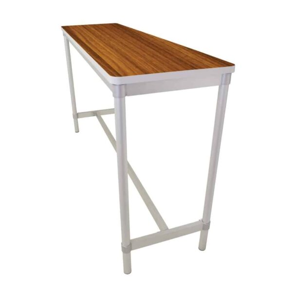 Gopak Enviro Indoor Teak Effect Rectangle Poseur Table 1800mm - Image 3