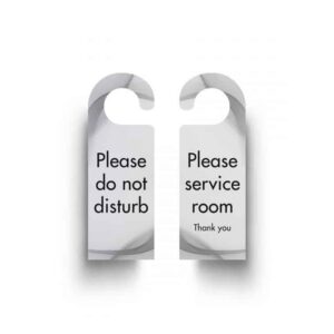 Black & White Do Not Disturb / Please Service Room Door Hangers
