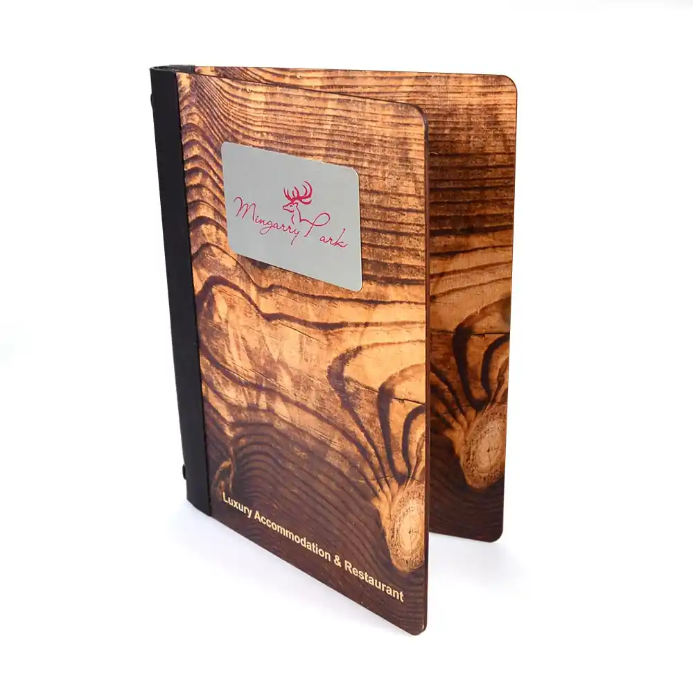 Digitally Printed Wood Veneer Menu Covers