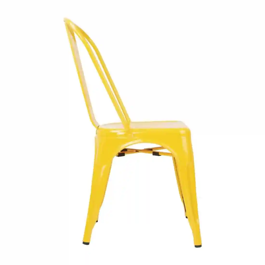 Bolero Bistro Steel Side Chairs Yellow (Pack of 4) - Image 2