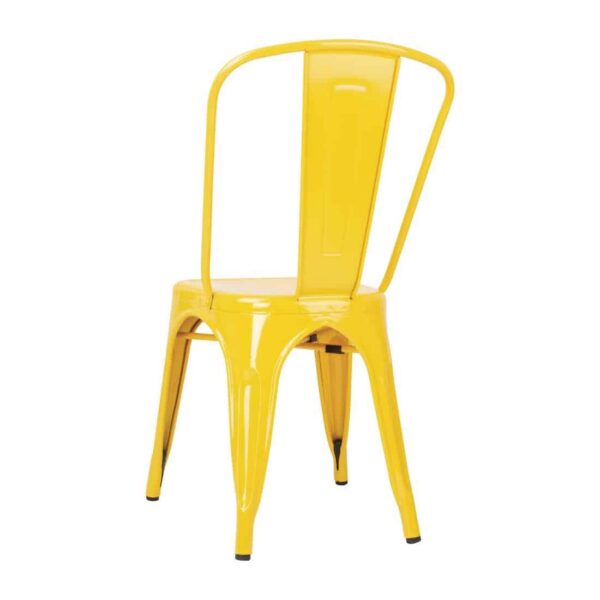Bolero Bistro Steel Side Chairs Yellow (Pack of 4) - Image 4