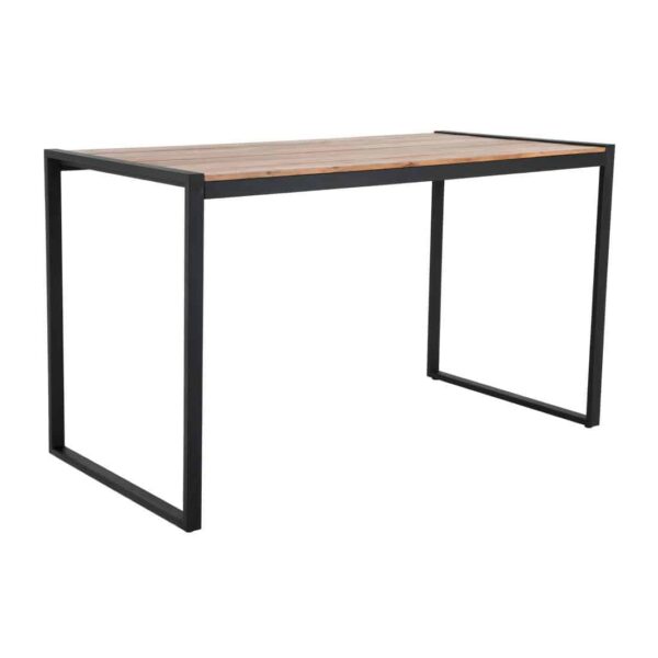 Bolero Steel and Acacia Industrial Bar Table 1800x900mm - Image 3