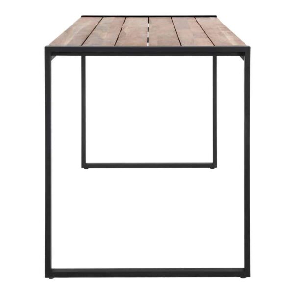 Bolero Steel and Acacia Industrial Bar Table 1800x900mm - Image 4