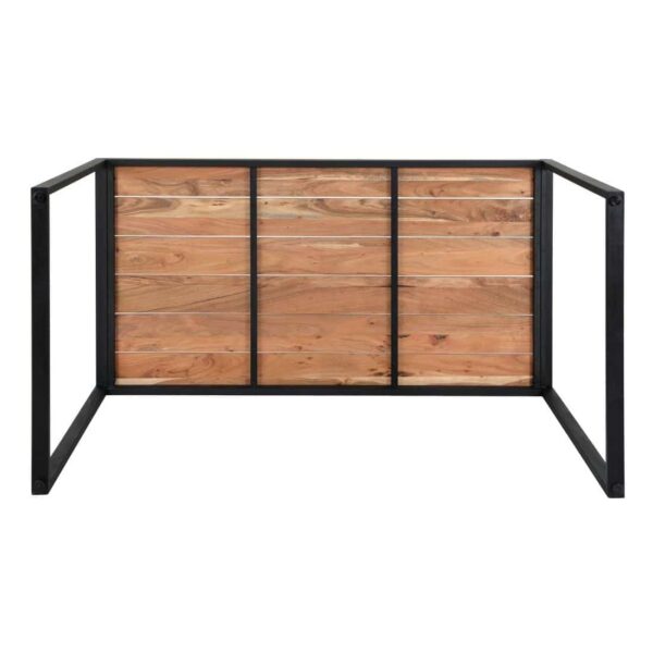 Bolero Steel and Acacia Industrial Bar Table 1800x900mm - Image 6