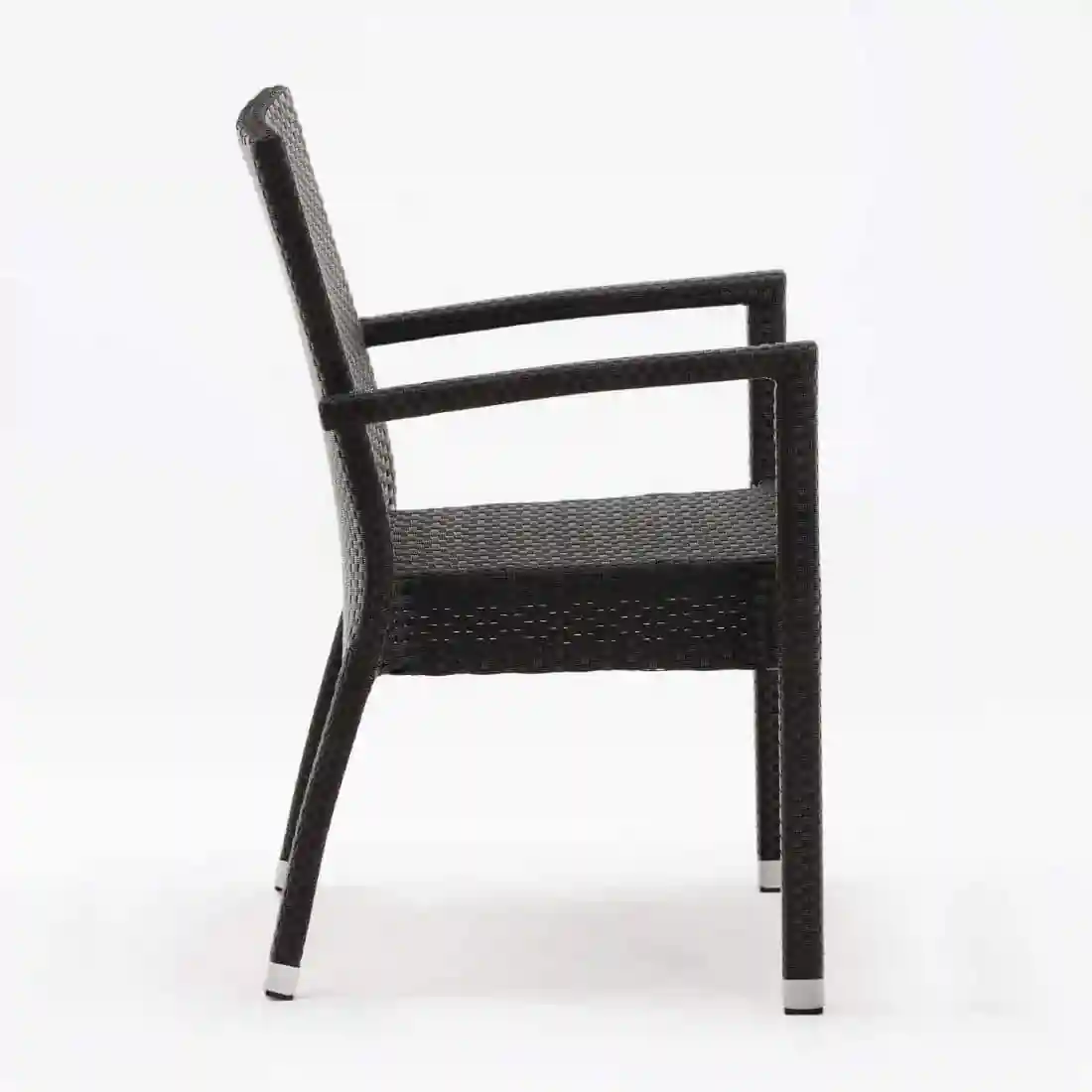 Bolero PE Wicker Armchairs Charcoal (Pack of 4) - Image 2