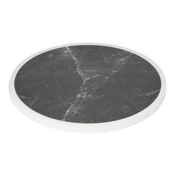 Bolero Fibre Glass Round Table Top Dark Granite Effect 580mm - Image 2
