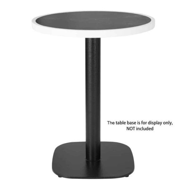 Bolero Fibre Glass Round Table Top Dark Granite Effect 580mm - Image 6