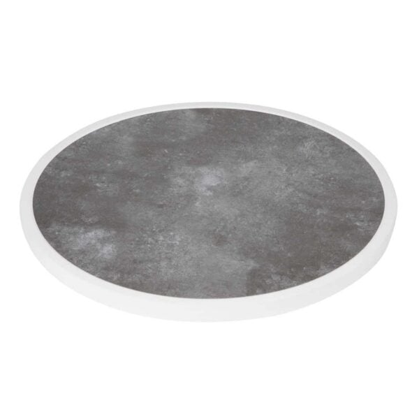Bolero Fibre Glass Round Table Top Dark Stone Effect 580mm - Image 2