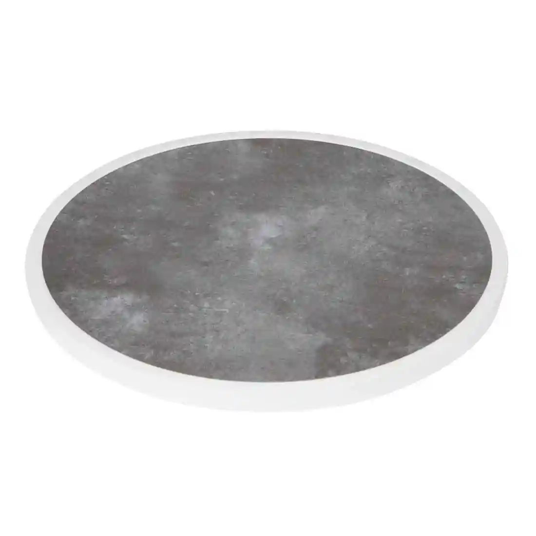 Bolero Fibre Glass Round Table Top Dark Stone Effect 580mm - Image 1