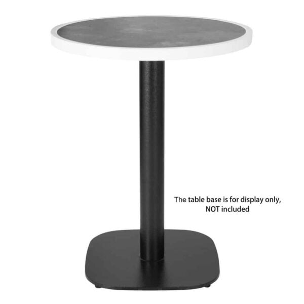 Bolero Fibre Glass Round Table Top Dark Stone Effect 580mm - Image 6