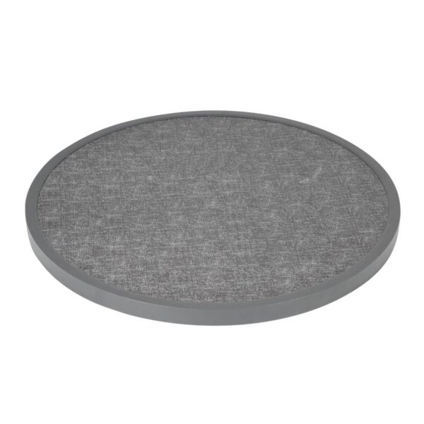 Bolero Fibre Glass Round Table Top Brushed Black 580mm - Image 2