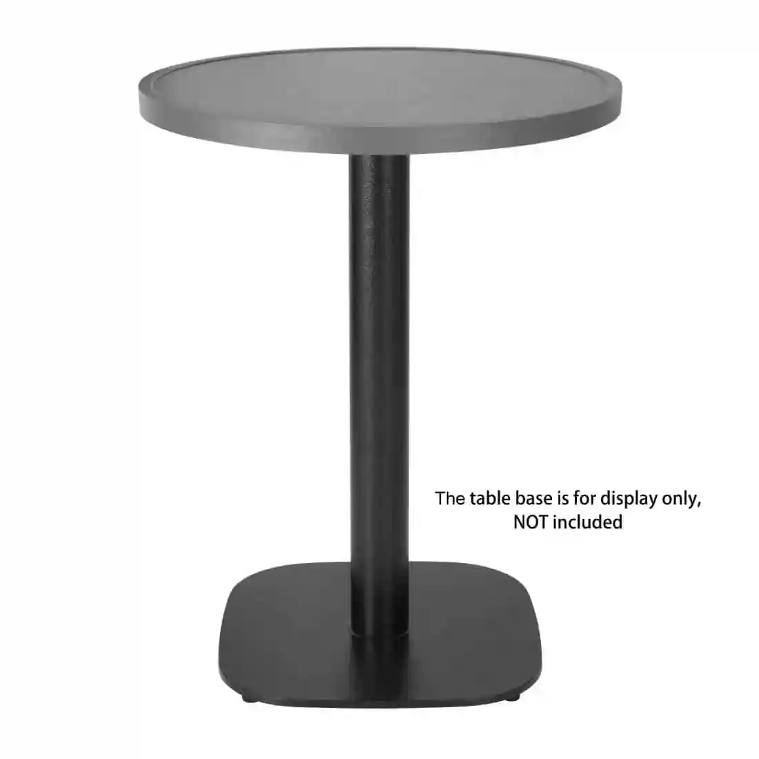 Bolero Fibre Glass Round Table Top Brushed Black 580mm - Image 5
