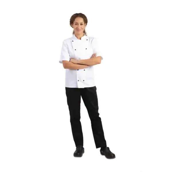 Whites Chicago Unisex Chefs Jacket Short Sleeve White - Image 1