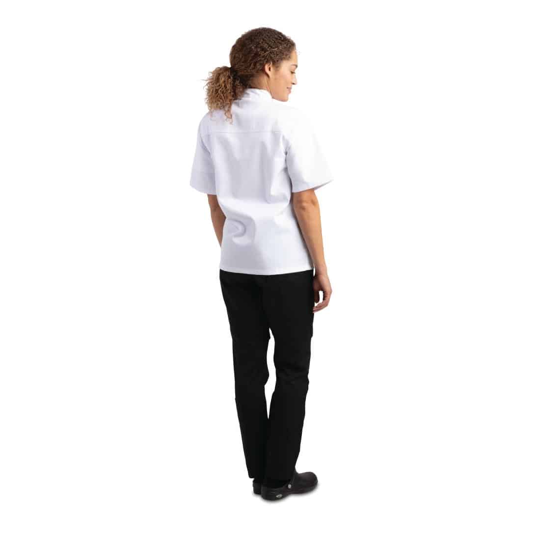 Whites Chicago Unisex Chefs Jacket Short Sleeve White - Image 4
