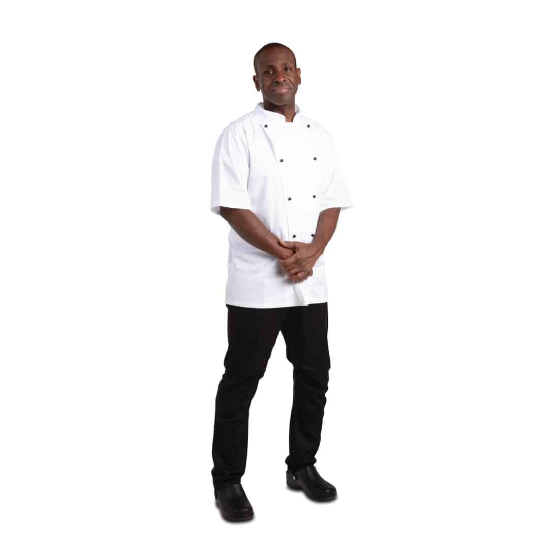 Whites Chicago Unisex Chefs Jacket Short Sleeve White - Image 5
