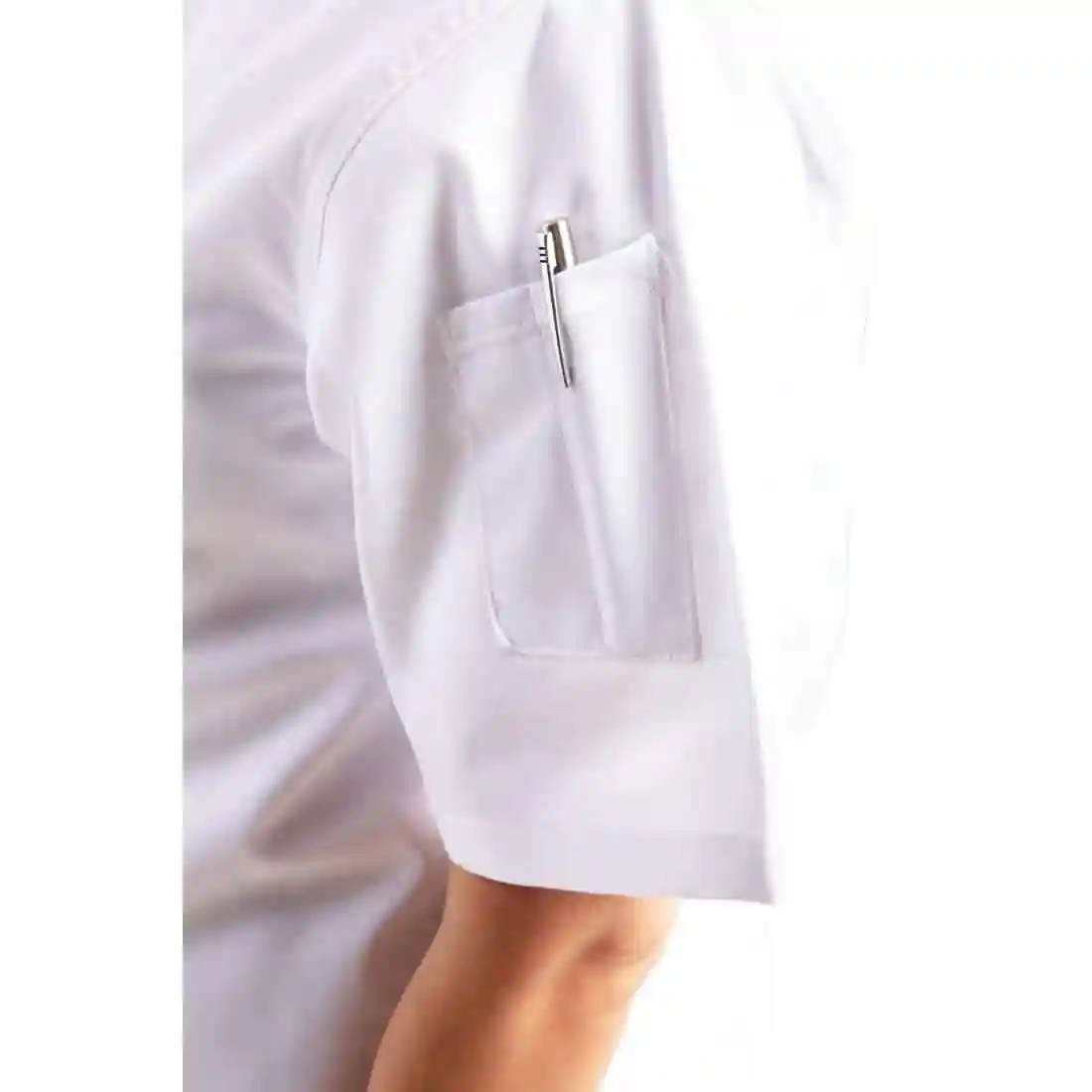 Whites Chicago Unisex Chefs Jacket Short Sleeve White - Image 6