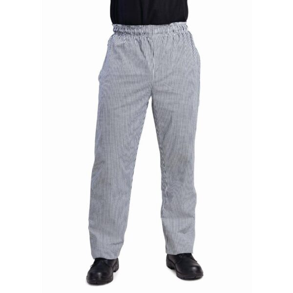 Whites Unisex Vegas Chefs Trousers Black and White Check - Image 3