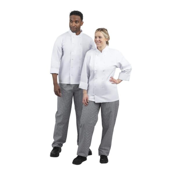 Whites Unisex Vegas Chefs Trousers Black and White Check - Image 4