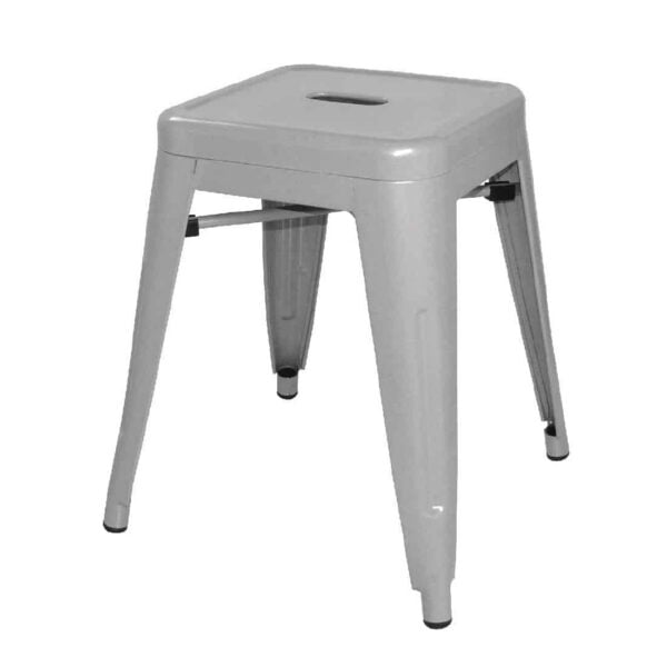 Bolero Bistro Galvanised Steel Low Stool (Pack of 4) - Image 2