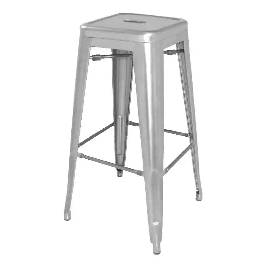 Bolero Bistro Galvanised Steel High Stool (Pack of 4) - Image 1