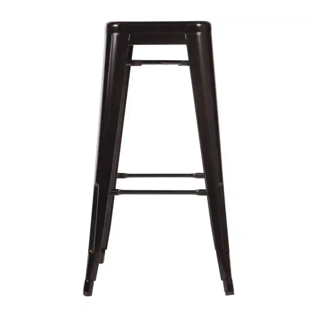 Bolero Bistro Steel High Stool Black (Pack of 4) - Image 2