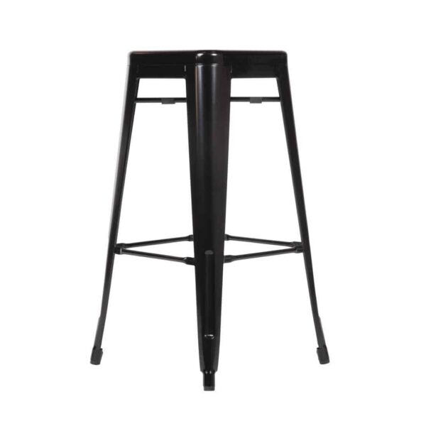 Bolero Bistro Steel High Stool Black (Pack of 4) - Image 3