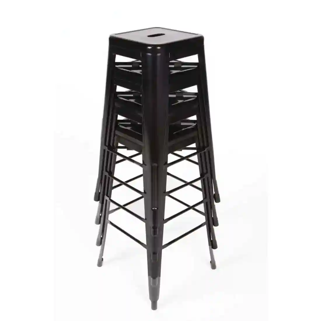 Bolero Bistro Steel High Stool Black (Pack of 4) - Image 8