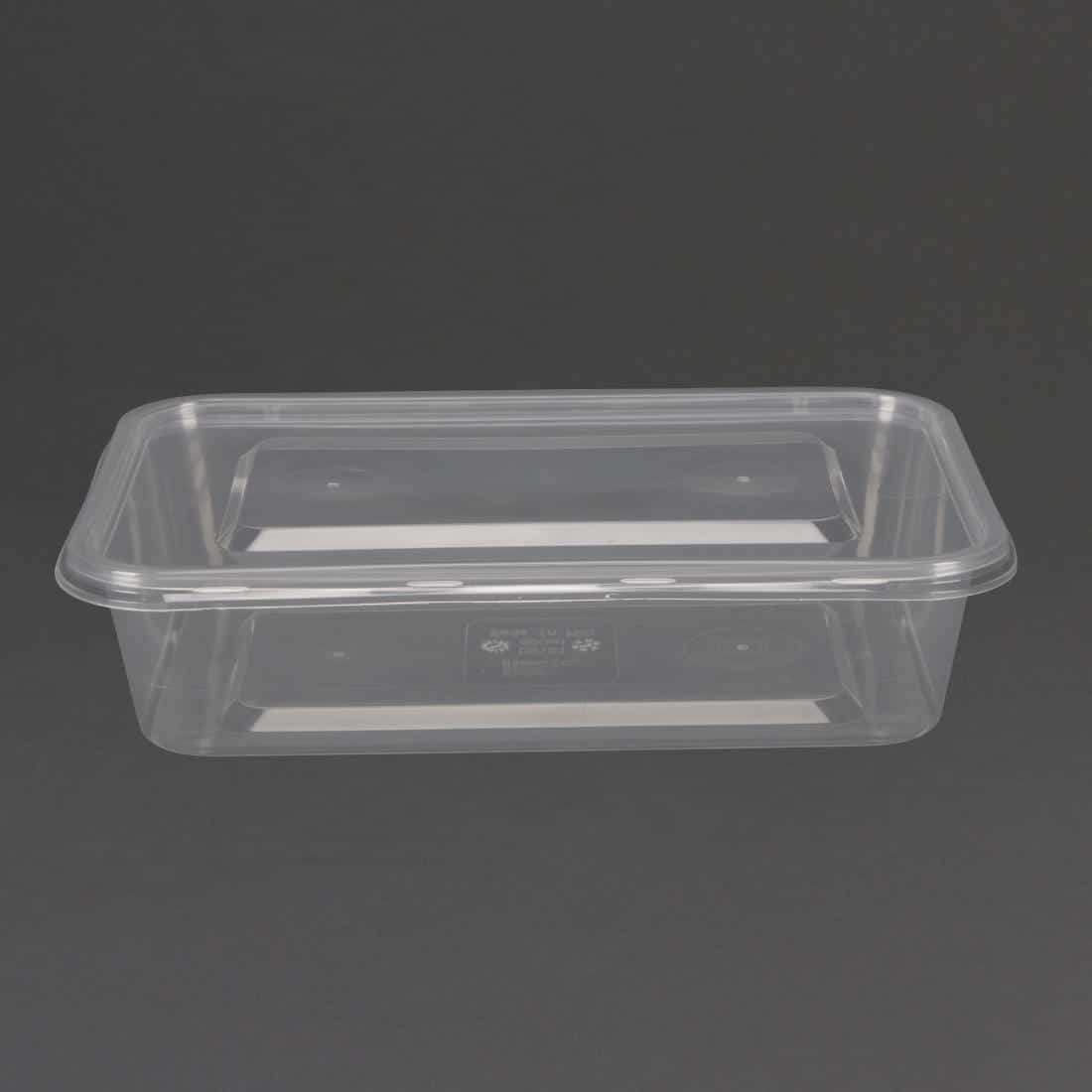 Fiesta Recyclable Plastic Microwavable Containers with Lid Small 500ml (Pack of 250) - Image 3