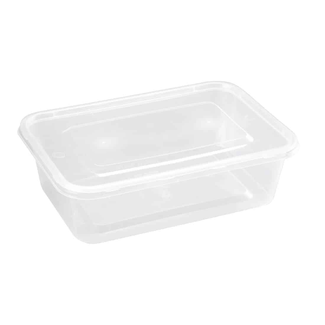 Fiesta Recyclable Plastic Microwavable Containers with Lid Medium 650ml (Pack of 250) - Image 3