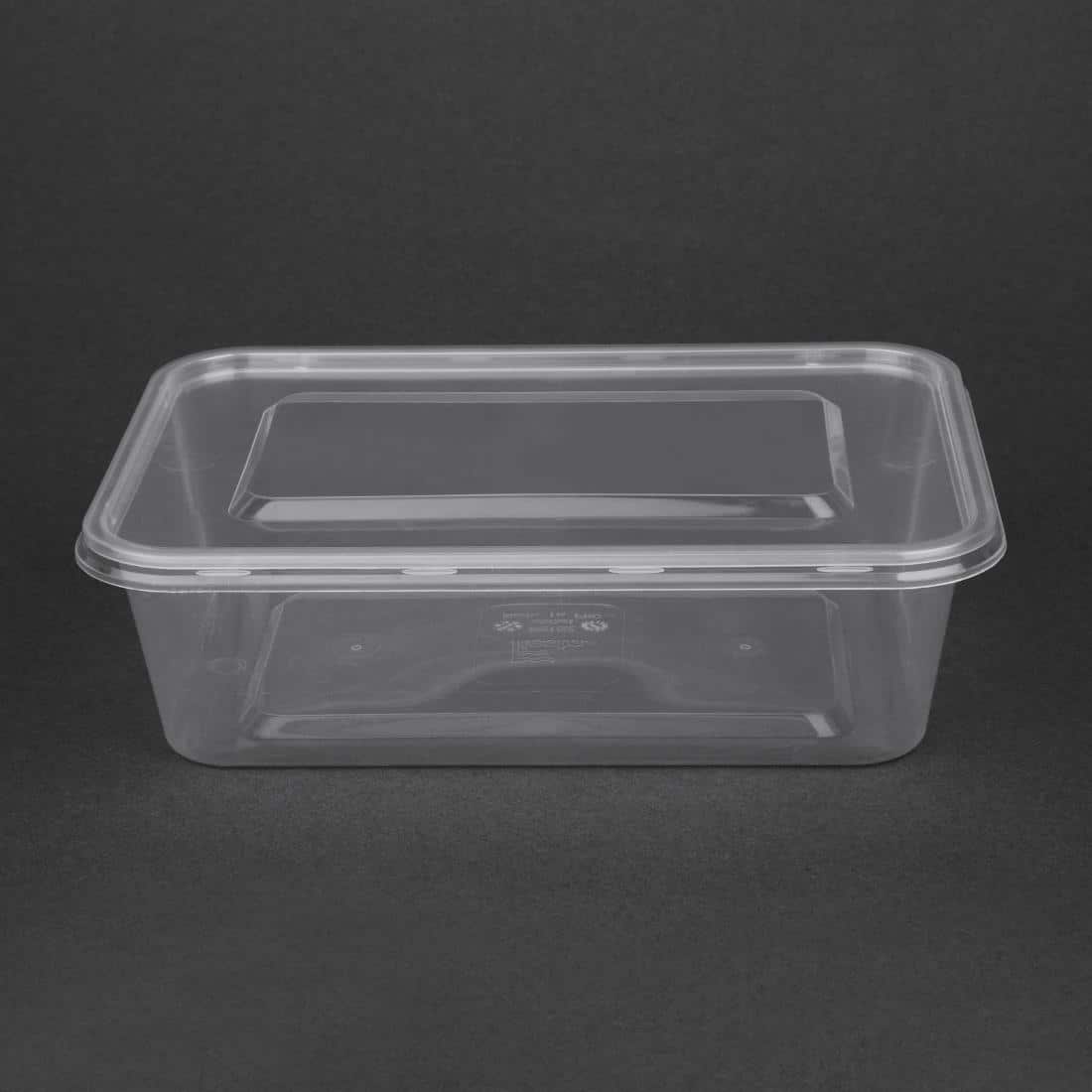 Fiesta Recyclable Plastic Microwavable Containers with Lid Medium 650ml (Pack of 250) - Image 4