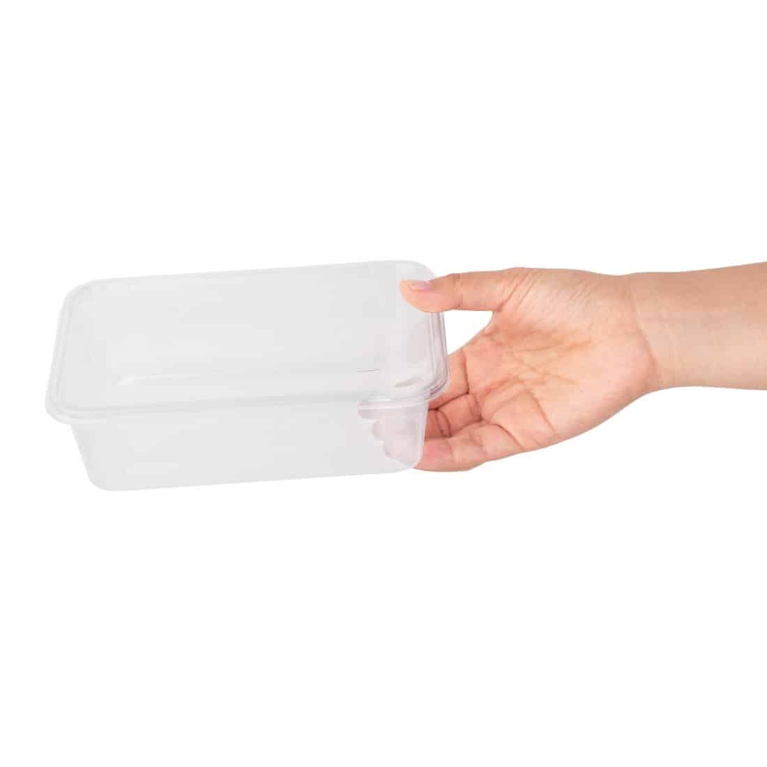 Fiesta Recyclable Plastic Microwavable Containers with Lid Medium 650ml (Pack of 250) - Image 8