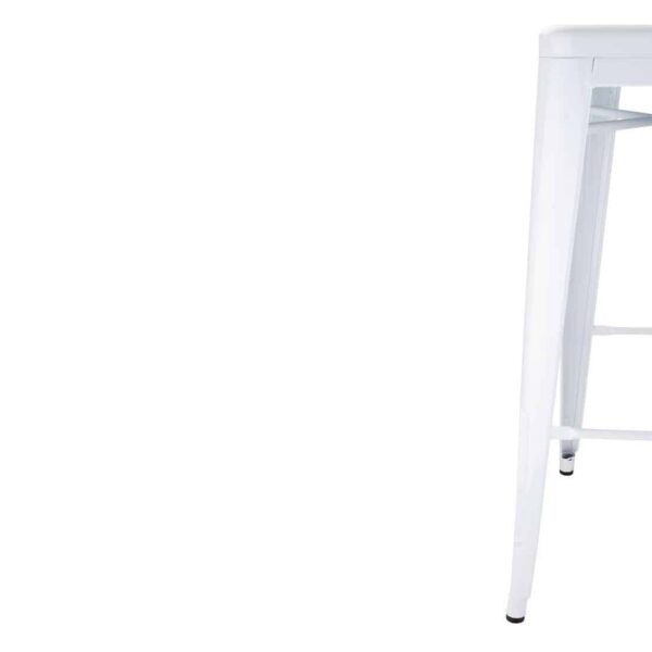 Bolero Bistro Galvanised Steel High Stools White (Pack of 4) - Image 5