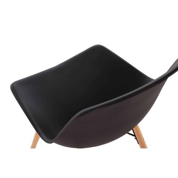 Bolero Arlo PP Moulded Side Chair Charcoal with Spindle Legs (Pack of 2) - Image 6