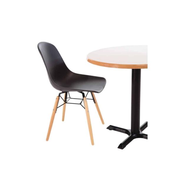 Bolero Arlo PP Moulded Side Chair Charcoal with Spindle Legs (Pack of 2) - Image 8