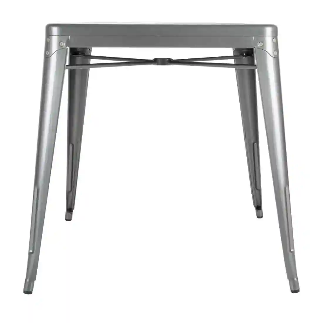 Bolero Bistro Square Steel Table Gun Metal 668mm - Image 2