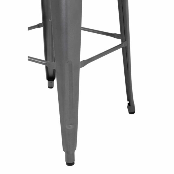 Bolero Bistro Steel High Stool Gun Metal (Pack of 4) - Image 6