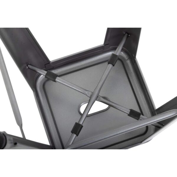 Bolero Bistro Steel High Stool Gun Metal (Pack of 4) - Image 7