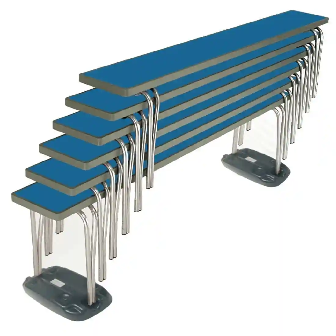 Gopak Contour Stacking Bench Blue 6ft - Image 1