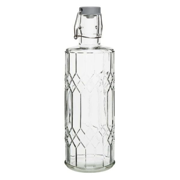 Olympia Geo Glass Water Bottle with Stopper 1Ltr (6 pack) - Image 2