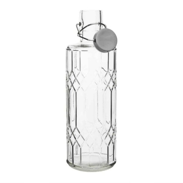 Olympia Geo Glass Water Bottle with Stopper 1Ltr (6 pack) - Image 3