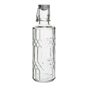 Olympia Geo Glass Water Bottle with Stopper 640ml (6 pack)