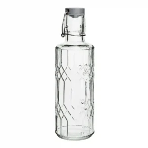 Olympia Geo Glass Water Bottle with Stopper 640ml (6 pack)
