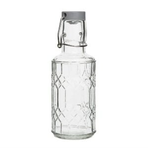 Olympia Geo Glass Water Bottle with Stopper 380ml (6 pack)