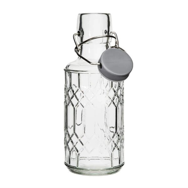 Olympia Geo Glass Water Bottle with Stopper 380ml (6 pack) - Image 3
