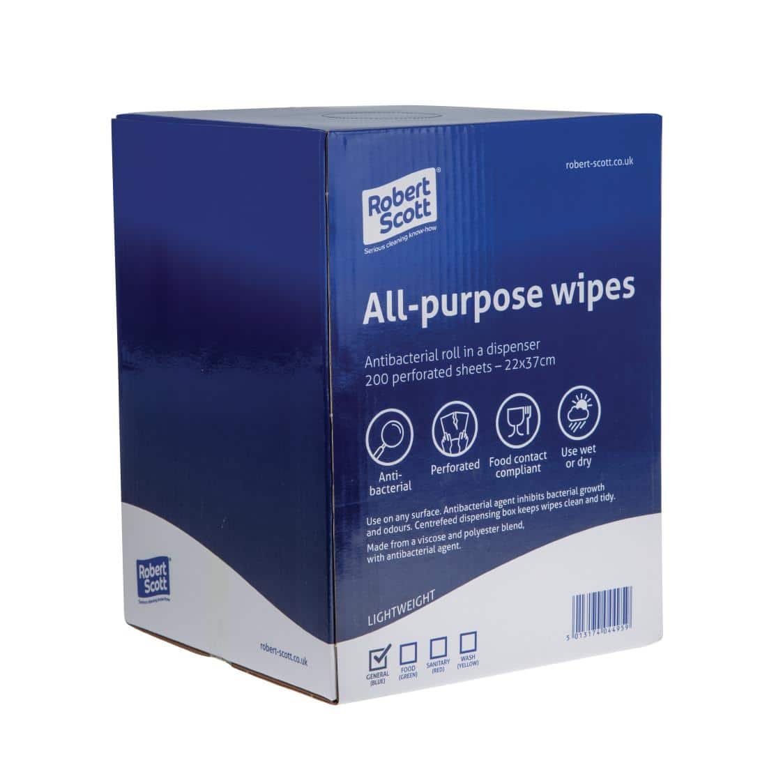 Robert Scott All-Purpose Antibacterial Cleaning Cloths Blue (Pack of 200) - Image 6
