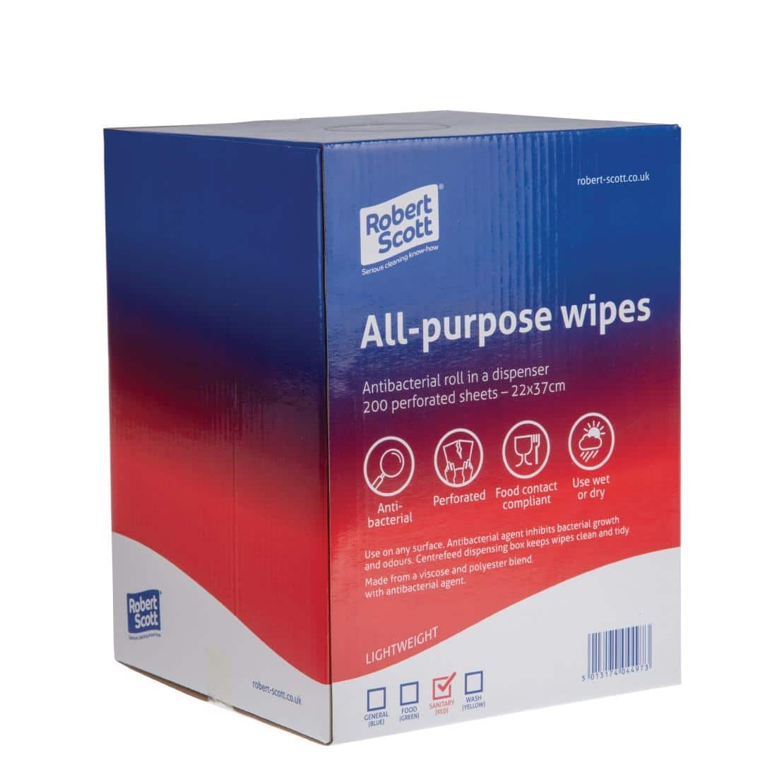 Robert Scott All-Purpose Antibacterial Cleaning Cloths Red (Pack of 200) - Image 7