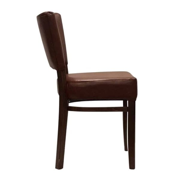 Oregon Dining Chair with Bison Espresso Vinyl (Pack of 2) - Image 4