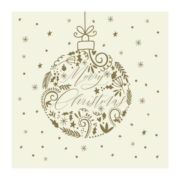 Swantex Tis The Season Dinner Napkin 3Ply 1/4Fold - 400x400mm (Pack 600) - Image 2